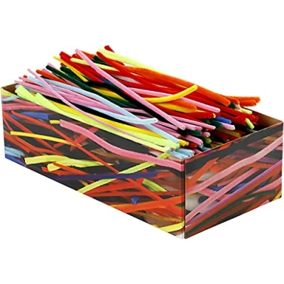 Image of Pipe Cleaners, thickness 4+6+9 mm, L: 30 asstd colours, 700asstd