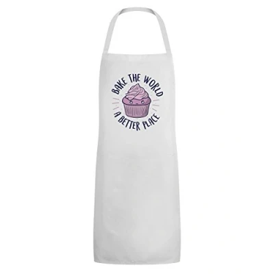 Image of Grindstore Bake The World A Better Place White Apron