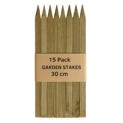 Image of 15 Pack 12&quot; (300mm) Treated SITE PEGS Wooden Stakes Posts Garden Fence