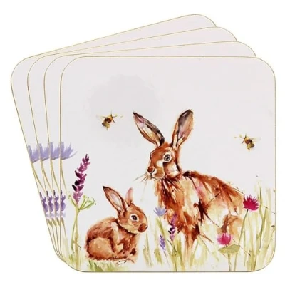 Image of The Leonardo Collection Hares Coasters Set of 4 For All Modern Kitchen &amp; Offices Designed By Jennifer Rose Gallery Types Cups Mugs