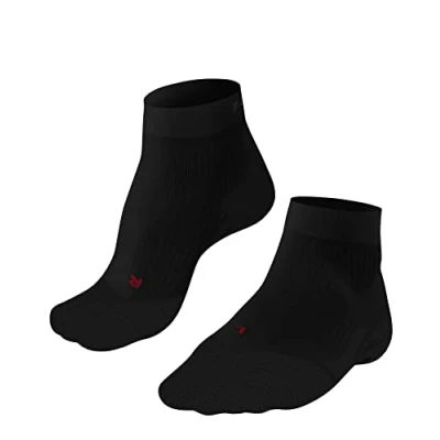 Image of FALKE Women&#039;s TE4 Short W SSO Cotton Anti Blister 1 Pair Tennis Socks, Black (Black 3000), 2.5 3.5