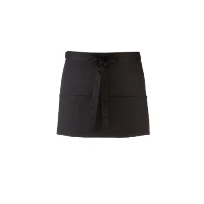 Image of Premier Ladies/Womens Colours 3 Pocket Apron / Workwear (One Size) (Black)