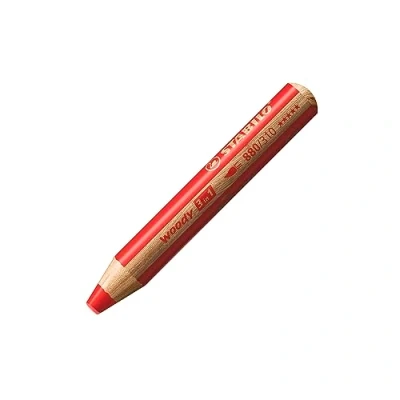 Image of Multi Talented Pencil STABILO woody 3 in 1 Pack of 5 STABILOred