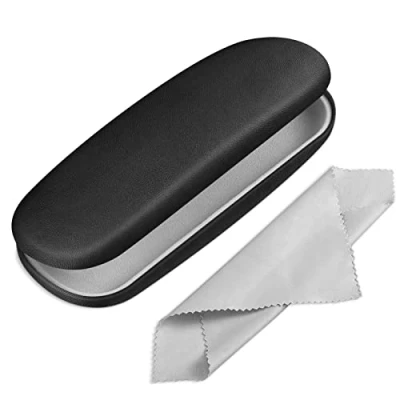 Image of FINTIE Hard Shell Glasses Case for Women Men Fashion Reading Protective Spectacle Cases with Cleaning Cloth