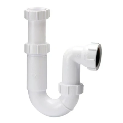 Image of Polypipe Tubular Swivel P Adjustable Telescopic Trap 75mm Seal White 32mm Wt64