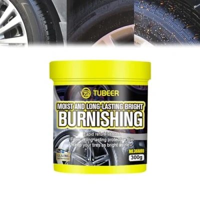 Image of YOHFRFGX Tire Maintenance and Coating Paste, Insane Shine Coating, Premium Dressing That Delivers A Lasting High Gloss Wet Look, Darkens Brightens, Protects Tires, Quick Drying (1pcs)