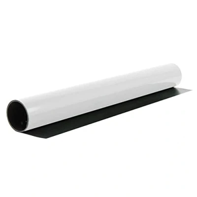 Image of FerroFlex® 620mm Wide Standard Self Adhesive &amp; Gloss White Flexible Ferrous Sheet for Walls, Office, Home and Creating Instant Surfaces Magnets Will Attract To 1 Metre Length