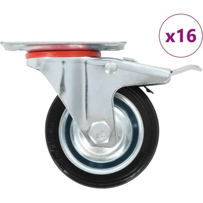 Image of vidaXL 8 pcs Swivel Casters 75 mm