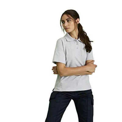 Image of Simon Jersey Uneek Womens Polo Shirt Small Grey