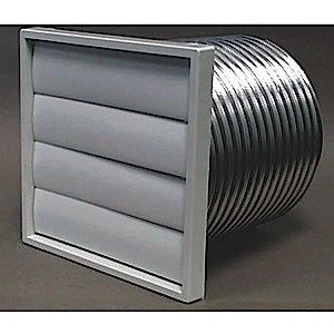 Image of Manrose 1280 150 mm Wall Fixing Kit with Aluminium Flexible Ducting and External Grilles