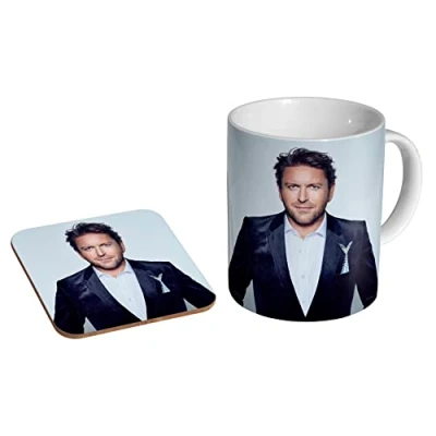 Image of James Martin Suit Ceramic Coffee Mug + Coaster Gift Set