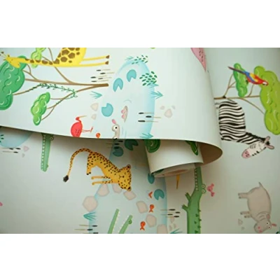 Image of Holden Decor 90932 Kids Wallpaper Crocodile Lake Teal