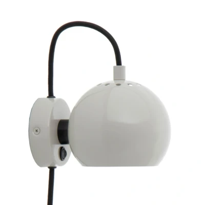 Image of FRANDSEN wall light Ball Magnet, grey glossy