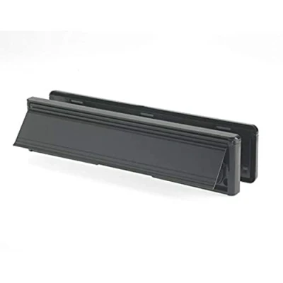 Image of Yale YLP44 06/06 CP Letterplate/Letterbox, 300 mm, Fits 38 78 mm Doors, Black Finish