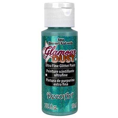 Image of DecoArt Glamour Dust Glitter Paint, Aqua, 59 ml (Pack of 1)