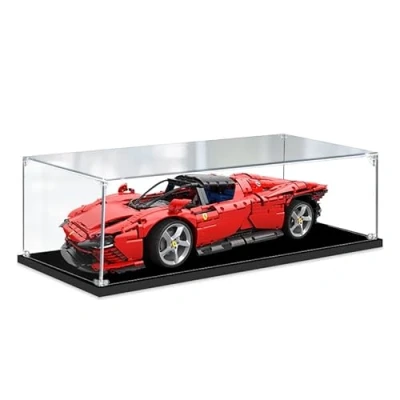 Image of Acrylic Display Case for Lego 42143 Technic Ferrari Daytona SP3, Transparent Dustproof Box, 62 x 30 20CM