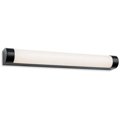 Image of Lima Bathroom LED Wall Light 600mm Black with Opal Diffuser IP44