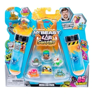 Image of MrBeast Lab Swarms Atomic Series 12 Pack Python Panther, Add Water, Shake the Test Tube and Reveal 2 of 12, 1 inch (2.5 cm) Collectible Micro Beasts. 85+ to collect!