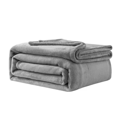 Image of Good Nite Fleece Blanket Fluffy Blankets 200x230cm Throws for Sofas Soft Large and Adults Warm Machine Washable (Grey, King)