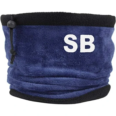 Image of TeddyTs Boy&#039;s Personalised Fleece Sports Snood with Adjustable Toggle (Arctic White Embroidery)