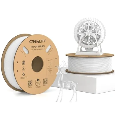 Image of Creality Hyper PETG Filament, White + Filament 1.75mm 2KG, 3D Printer Dimensional Accuracy +/ 0.03mm, Printing Materials for Most Printers