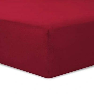 Image of Vision Fitted sheet, 100% cotton, red, 160 x 200 cm