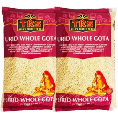 Image of TRS Urid Whole Gota 2KG Urad dal High Fibre Protein Natural Gluten Friendly Indian Origin (Pack of 2)