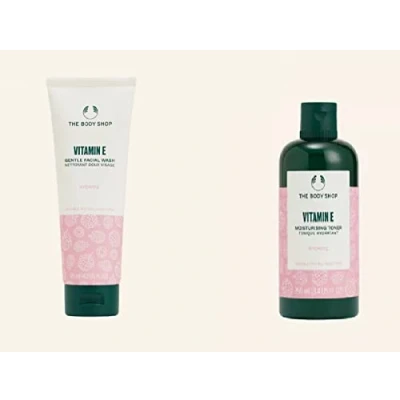 Image of The Body Shop Vitamin E Hydrating Toner 250ml Gentle Wash 125ml Set moisturising