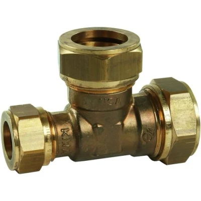 Image of Plumbright Compression Reduced Branch Tee 28mm x 22mm P70220.