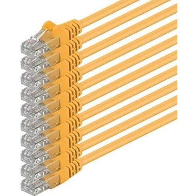 Image of 3 meter Cat 6 Ethernet Cable Gigabit RJ45 LAN Patch Cord Compatible with Internet, Router, Modem, Smart TV, PC &amp; Laptop Switch Modem yellow 10 pieces