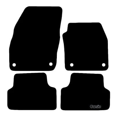 Image of Carsio Carpet Car Mats For Volkswagen Taigo 2022+ Onwards Tailored Fit Floor Mat Set Complete Accessory Black Custom Fitted All Weather, Anti Slip Backing &amp; Trim