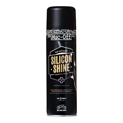 Image of Muc Off Motorcycle Silicone Shine, 500ml Motorbike Polish for Cleaning and Maintenance Protective Spray On Road