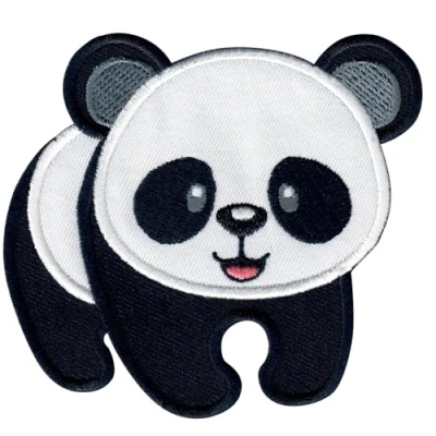 Image of PatchMommy Panda Bear Patch, Iron On/Sew On Embroidered Applique Motif for Children Kids Baby
