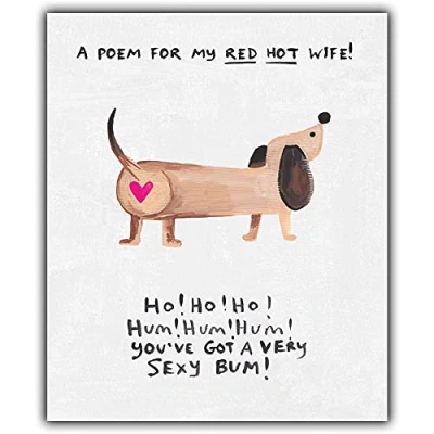Image of Emotional Rescue Wife Birthday Card, Hot Card for Wife, Red Hot, Paper Salad, Multi, ZFW9404