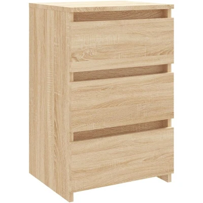 Image of vidaXL Bed Cabinet Sonoma Oak 40x35x62.5 cm Engineered Wood
