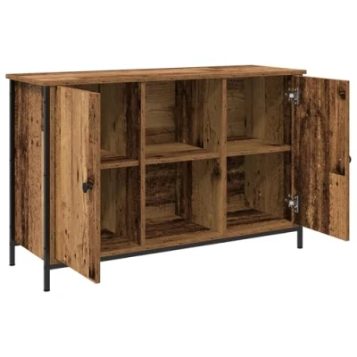 Image of vidaXL Rustic TV Cabinet Reclaimed Wood, Weathered Finish, Medium Storage Unit for Living Room &amp; Bedroom