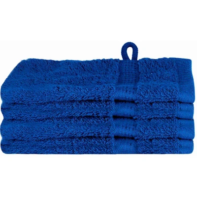 Image of vidaXL Guest Towel 4 pcs Blue 15 x 21 cm Cotton