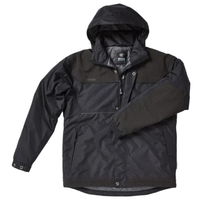 Image of Apache ATS Waterproof Workwear Padded Jacket Black Size M (42inch) Durable Material Panels Multi Pocket Features Removable Strom Hood