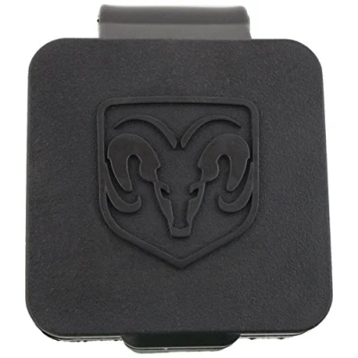 Image of Genuine Dodge RAM Accessories 82208454AB Hitch Receiver Plug with RAM&#039;s Head Logo by