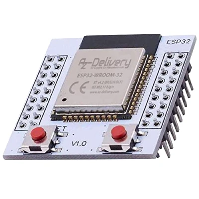 Image of AZDelivery ESP32 WROOM 32 WLAN WiFi Bluetooth Microcontroller with free Adapter Board compatible Arduino and Raspberry Pi including E Book!