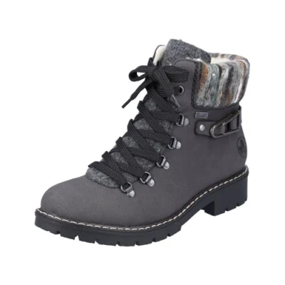 Image of Rieker Womens Y9131 45 Morbido Water Resistant Lace Up Ankle Boots 3.5 UK