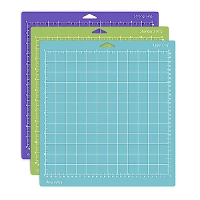Image of [3 Pack] Cutting Mat (12x12 Inch) for Cricut Maker and Explore Machines, LightGrip/StandardGrip/StrongGrip Cut All The Essentials, from Delicate Paper to Heavier Specialty Materials