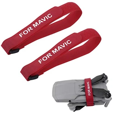 Image of LINGHUANG 2PCS Propeller Motor Holder Strap for DJI Air 3 / Mini Pro/Mavic 2 Mavic Mini/Mavic Pro/Fimi X8SE Drone (Red)