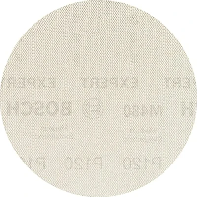 Image of Bosch Professional 5x Expert M480 Sanding Net (for Hardwood, Paint on wood, Ø 125 mm, Grit 120, Accessories Random Orbital Sander)