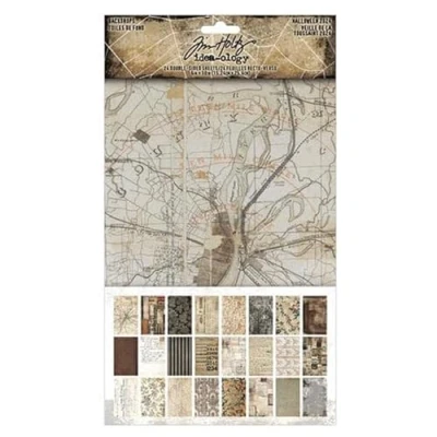 Image of Creative Craft Propducts Tim Holtz Idea Ology 6in x 10in Backdrops Halloween 2024