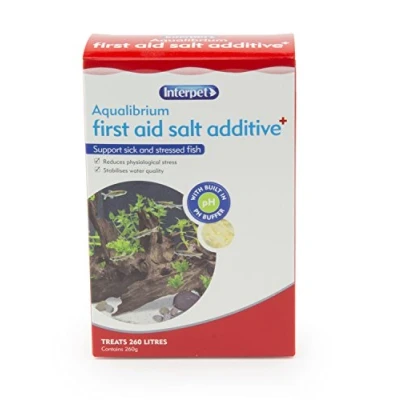 Image of Interpet Aqualibrium First Aid Salt Additive Tonic Treatment, Support Sick and Stressed Aquarium Fish, pH Buffer, 260 g