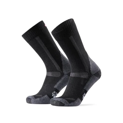 Image of DANISH ENDURANCE Hiking Thermal Socks, Merino Wool Walking Premium Comfort Work Cushioned Blister Warm Winter for Men &amp; Women, Unisex, Black, 6 8