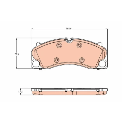 Image of 982698151C, 99135194802 Brake pad set TRW GDB1952 prepared for wear indicator PORSCHE: Boxster, Cayman, 911 Coupe