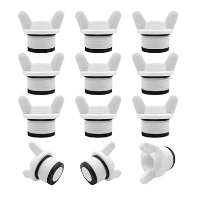 Image of HLIWS BSP 3/4&quot; Plumbing Fittings Cap 12 Pcs Butterfly Handle Hex Male Blanking Plug Tube End Cap,for Washing Machine Dishwasher Taps Tool