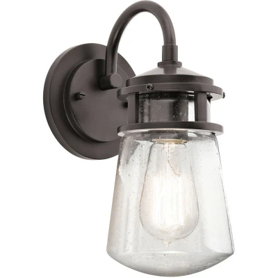 Image of Lyndon 1 Light Outdoor Small Wall Lantern Architectural Bronze IP44, E27